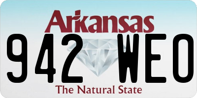 AR license plate 942WEO