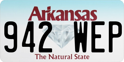 AR license plate 942WEP