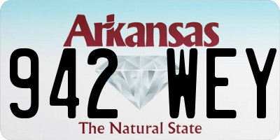 AR license plate 942WEY