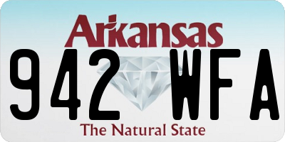 AR license plate 942WFA