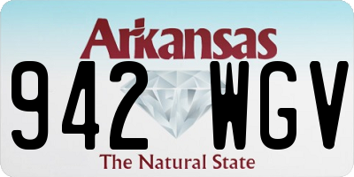 AR license plate 942WGV