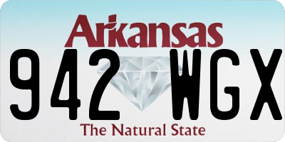 AR license plate 942WGX