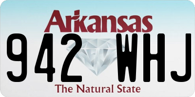 AR license plate 942WHJ