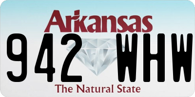 AR license plate 942WHW