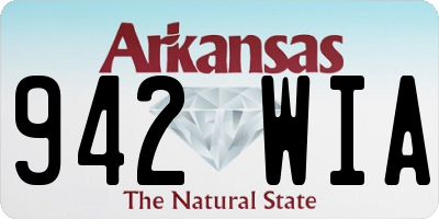 AR license plate 942WIA