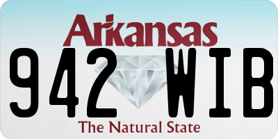 AR license plate 942WIB