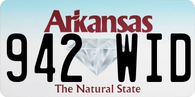 AR license plate 942WID