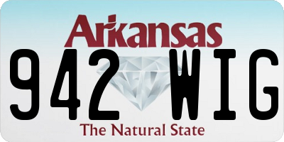 AR license plate 942WIG