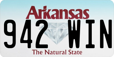 AR license plate 942WIN