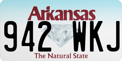 AR license plate 942WKJ