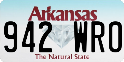 AR license plate 942WRO