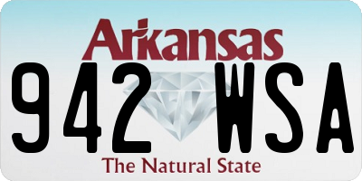 AR license plate 942WSA