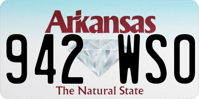 AR license plate 942WSO