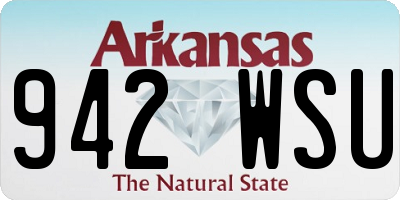 AR license plate 942WSU