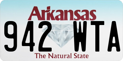 AR license plate 942WTA