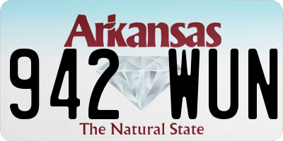 AR license plate 942WUN