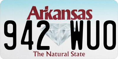 AR license plate 942WUO