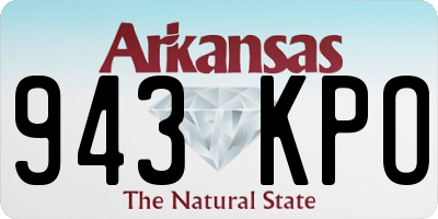 AR license plate 943KPO