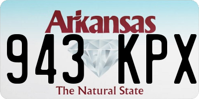 AR license plate 943KPX