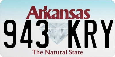 AR license plate 943KRY
