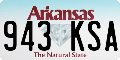 AR license plate 943KSA