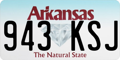 AR license plate 943KSJ