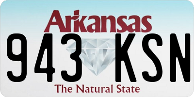AR license plate 943KSN