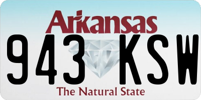 AR license plate 943KSW