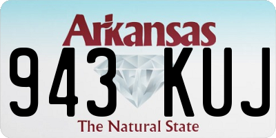 AR license plate 943KUJ