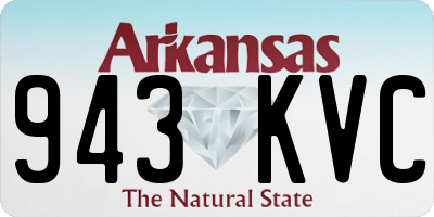 AR license plate 943KVC
