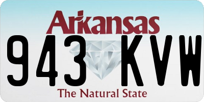 AR license plate 943KVW