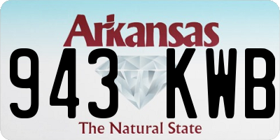 AR license plate 943KWB