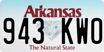 AR license plate 943KWO
