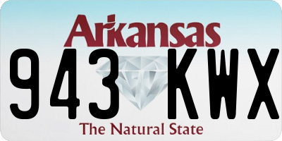 AR license plate 943KWX