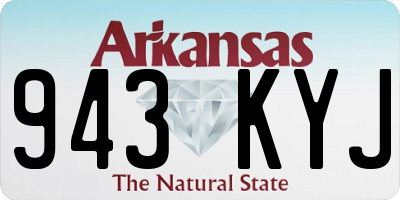 AR license plate 943KYJ