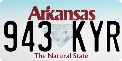 AR license plate 943KYR