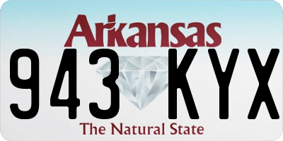 AR license plate 943KYX