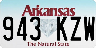 AR license plate 943KZW