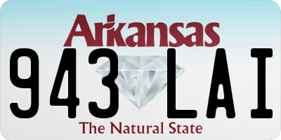AR license plate 943LAI