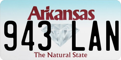 AR license plate 943LAN