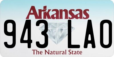 AR license plate 943LAO