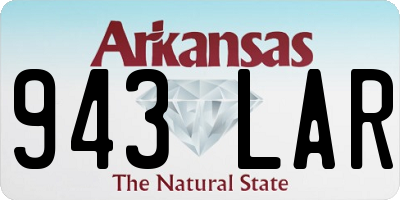 AR license plate 943LAR