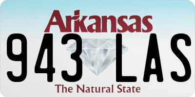 AR license plate 943LAS
