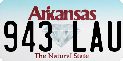 AR license plate 943LAU
