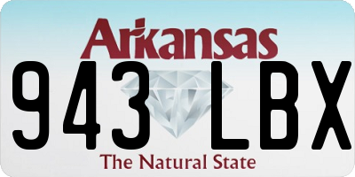 AR license plate 943LBX