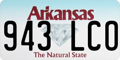 AR license plate 943LCO