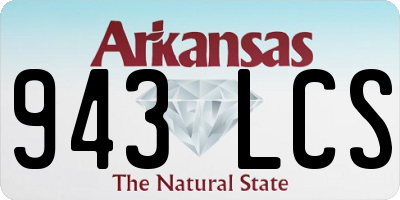 AR license plate 943LCS