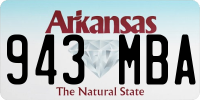 AR license plate 943MBA