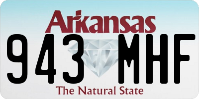 AR license plate 943MHF
