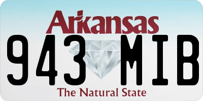 AR license plate 943MIB